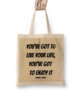 Daniel Craig Quotes Gift Bez Çanta Uzun Saplı