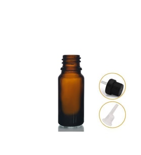 10ml kahverengi cam içten damlalıklı şişe siyah kapak, 24 adet, damlalıklı şişe, damlatmalı şişe
