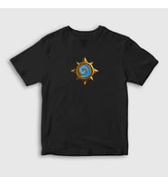 Presmono Unisex Çocuk Siyah Hearthstone Warcraft Oyun Logo T-Shirt 421389tt