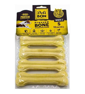 DELİBON DERİ PRES KEMİK 12CM S BOY 4LÜ PAKET BEYAZ 12CMX4AD.