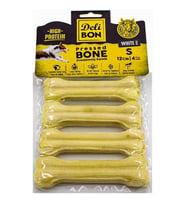 DELİBON DERİ PRES KEMİK 12CM S BOY 4LÜ PAKET BEYAZ 12CMX4AD.