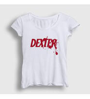 Presmono Kadın Beyaz Logo Dexter T-Shirt 188671tt (Beyaz)