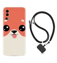 General Mobile Gm 23 Kılıf Silikon Boyun Askılı İpli Desenli Silikon Sevimli Köpek 1731