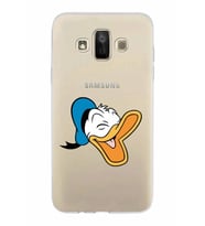 Samsung Galaxy J7 Duo Kapak Donald Duck Tasarımlı Şeffaf Silikon Kılıf
