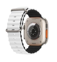 E2M APPLE WATCH 42-44-45-49MM KRD-28 OCEAN ÇİFT RENKLİ BEYAZ KORDON