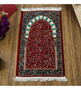 Ravza Lüks Şönil Seccade Bordo (68x120cm) 650 gr