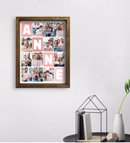 BK Gift Kişiye Özel Anne Temalı Doğal Masif Ahşap Çerçeveli Tablo 45x65cm-1