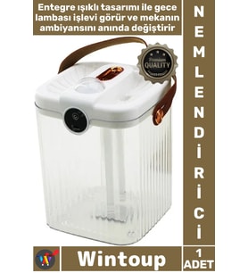 #Nemlendirici Sessiz Geniş Buhar Makinesi USB Şarjlı Işıklı Koku Giderici 2 Litre Hava Nemlendirici
