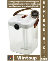 #Nemlendirici Sessiz Geniş Buhar Makinesi USB Şarjlı Işıklı Koku Giderici 2 Litre Hava Nemlendirici