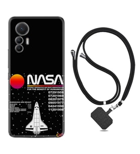 Xiaomi 12 Lite Kılıf Resimli Boyun Askılı İpli Desenli Silikon Nasa 2 1407
