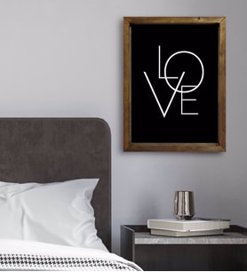 BK Gift Yatak Odası Konseptli Doğal Masif Ahşap Çerçeveli Tablo 45x65cm-14
