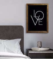 BK Gift Yatak Odası Konseptli Doğal Masif Ahşap Çerçeveli Tablo 45x65cm-14