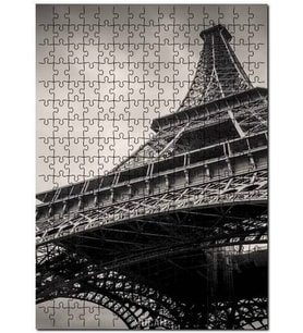 Cakapuzzle Eyfel Kulesi Paris Fransa Gri Görsel Puzzle Yapboz MDF (Ahşap) (120 Parça)
