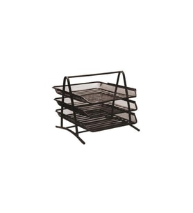 Perfore Evrak Rafı Metal 3 Katlı Siyah (460G)