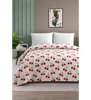 Çift Kişilik Pike Yatak Örtüsü%100 Pamuk 220x230 Kiraz