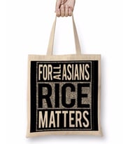 For All Asians Rice Matters Bez Çanta Uzun Saplı