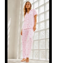 Night Kadın Genç Loose İpliği Boyalı Pijama Takımı