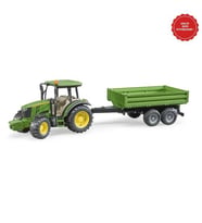 Bruder John Deere 5115M Oyuncak Traktör ve Römork (Yeşil)
