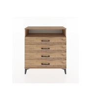 Arges Şifonyer Tek Raflı 4 Çekmeceli 88x30x96 Çam-Çam