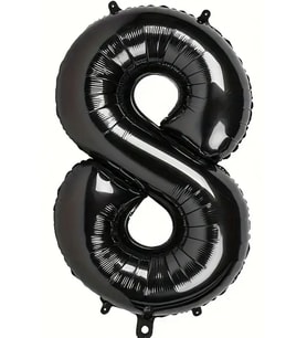 Beysüs Siyah 8 Rakam Folyo Balon 80 cm
