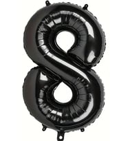 Beysüs Siyah 8 Rakam Folyo Balon 80 cm