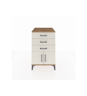 Kronos Komodin 3 Çekmeceli 2 Kapaklı 60x59x96 Çam-Aytaşı