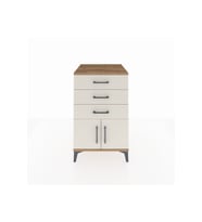 Kronos Komodin 3 Çekmeceli 2 Kapaklı 60x59x96 Çam-Aytaşı
