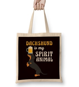 Dachshund My Spirit Animal Wiener Sausage Puppy Bez Çanta Uzun Saplı