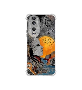 PrintiFy Huawei Honor90 ile Uyumlu Simya Serisi Mozaik Tanrıça Tasarımlı Uv Baskılı Köşe Korumalı Antişok Kılıf