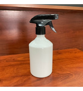 500 Ml  Siyah Tetik Spreyli Beyaz Plastik Şişe , 500 Cc Spreyli Plastik Şişe x 4 Adet