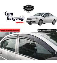 Fiat Linea 2007-2015 Uyumlu Mugen Cam Rüzgarlığı Seti Piano Black 4'lü İthal
