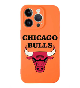 Apple iPhone 14 Pro Max  Lansman Kılıf Chicago Bulls  Tasarımlı Altı Kapalı İçi Kadife Kaplı  Kapak (Şeffaf)