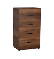 Adore Mobilya Trendline 5 Çekmeceli Şifonyer - Koyu Ceviz (Oslo Ceviz) 60x108x44 cm (GxYxD)