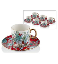 Lamedore Scarlet 6'lı Çay Fincan Seti 1LIN-TC062 (Kırmızı)