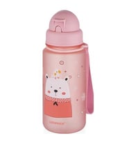 UZSPACE MATARA TRITAN SOFT TOUCH PİPETLİ 3024 400 ML GLOW PINK-SNOW MAN