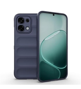 Coverzone Oppo A6 Pro İle Uyumlu Kılıf TPU Oyuklu Arka Yüzey Z-Etnik Esnek Silikon Kapak Phone 4A için O-tto Prime Silikon Kılıf Koyu Lacivert