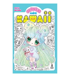 Kawaii Anime Mutlu Boyama 2 -Yeşil
