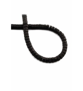Hematit Doğal Taş Mat Siyah Rondela Kesim 6x3mm Dizi [AA]