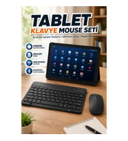SIM Kartlı Android Tablet Bluetooth Klavye ve Mouse Seti Mobil İnternet Destekli