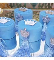 Hayaller Dükkanı 30 Adet Plastik Taçlı Kutu Pleksi İsimli Ve Fiyonklu
