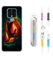 Tecno Camon 16 18P Pova 3 Pova Neo Kılıf Kablo Koruma Spiral Silikon Boks Eldiveni 1763