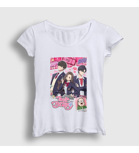 Presmono Kadın Beyaz Anime True Beauty T-Shirt 473732tt