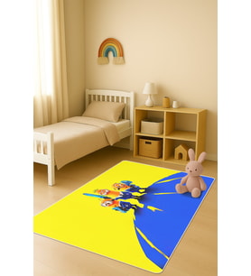 Modern Dijital Baskı Kaymaz Taban Çocuk ve Genç Odası Halısı H0587