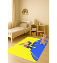 Modern Dijital Baskı Kaymaz Taban Çocuk ve Genç Odası Halısı H0587