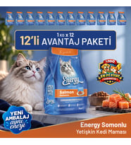 Somonlu Kedi Maması 1 KG - 12 Adet