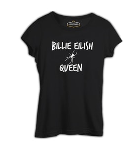 Billie Eilish - Queen Siyah Kadın Tshirt