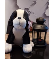 Peluş Oturan Siyah Köpek 25 cm