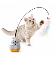 River World Evcil Hayvanlar İçin Peluş Dönen Kedi Şekilli Balıklı Olta