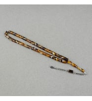 Arizona Katalin Alpaka Püskül Kesme Kesim 7x10mm Tesbih- Kahverengi Sarı