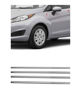 Ford Fiesta 2009-2010-2011-2012-2013-2014-2015 Krom Cam Çıtası 8 Parça Paslanmaz Çelik